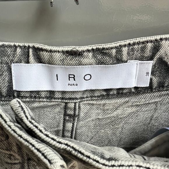 IRO Lanas Light Gray Denim Mini Skirt Size 38 - Picture 6 of 7